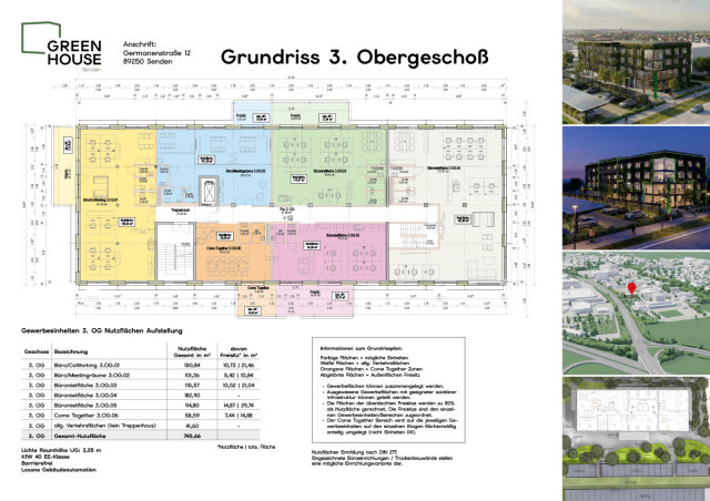 Grundriss Greenhouse Senden 3. Obergeschoss