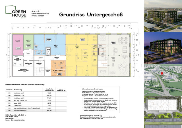 Grundriss Greenhouse Senden Untergeschoss
